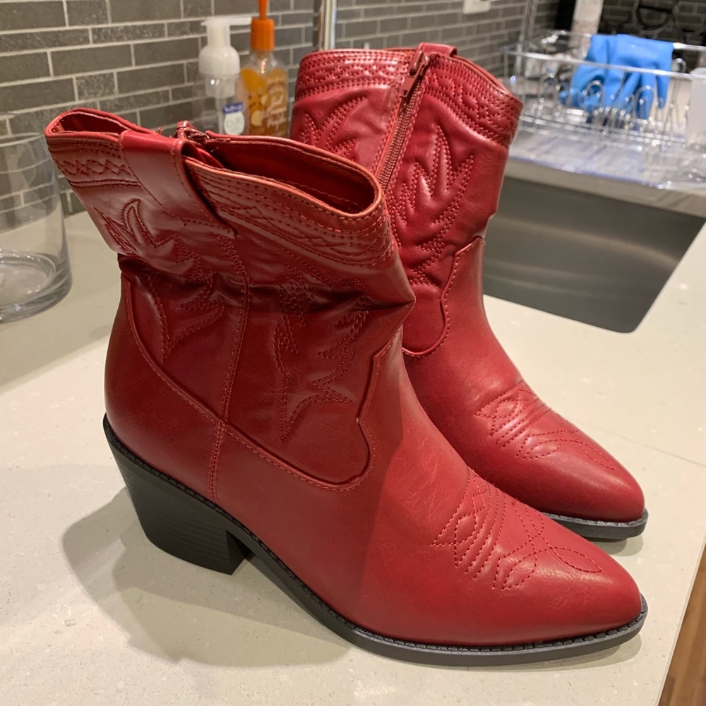 COPY - COPY - Red Cowboy Boots - Never Worn
